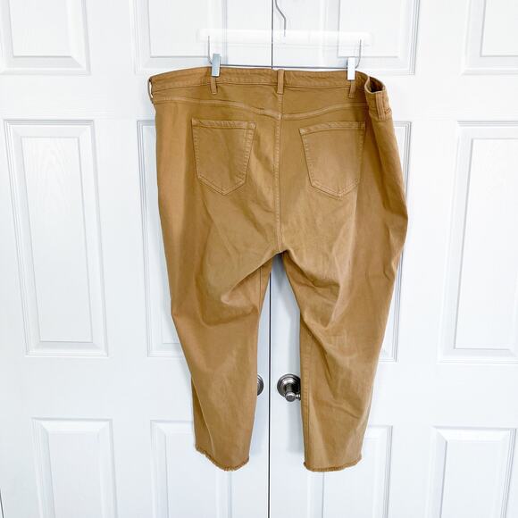 Torrid High-Rise Mom Straight Tan Jeans with Frayed Hems - Picture 7 of 10